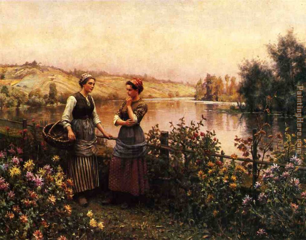 Daniel Ridgway Knight Stopping for Conversation